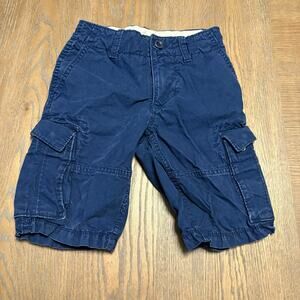 Gap Kids Navy Blue Cargo Shorts SZ 6 Regular Boys Minimalist Neutral Utility